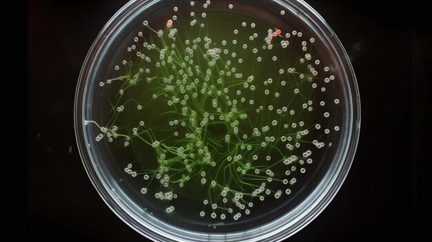 사진 페트리 접시 에 있는 박테리아
