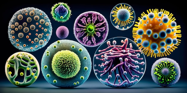 Бактерии и другие микроорганизмы для исследования микробиома Генеративный ИИ