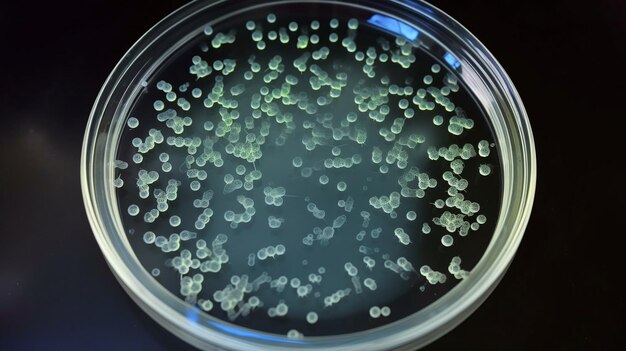 Photo bacteria in a petri dish