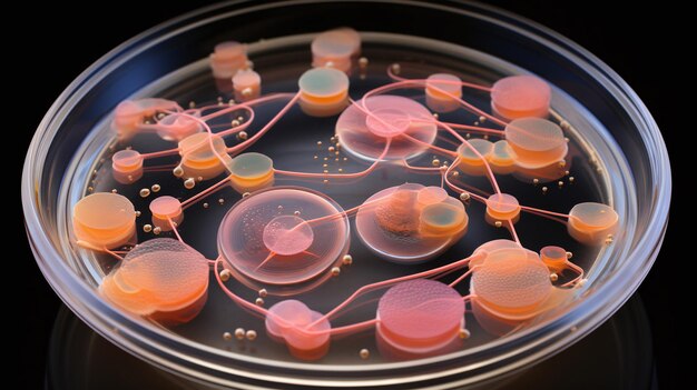 Bacteria in a petri dish