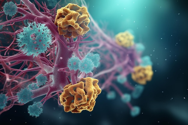 Bacterial pneumonia medical concept