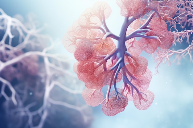 Bacterial pneumonia medical concept