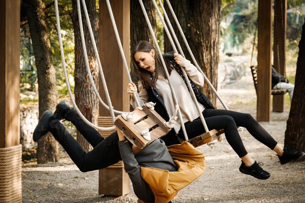 Bad Date Man fell off the swing Funny Disappointed Shocked Asian woman