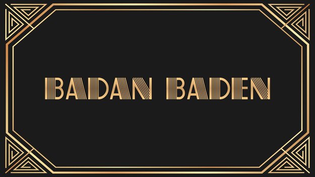 Photo badan baden jazz gold text