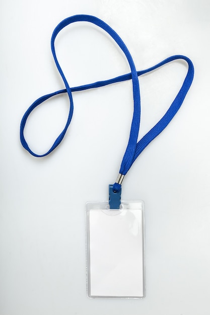 Photo badge on  blue ribbon  .