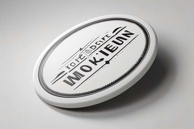 Photo badge design mockup