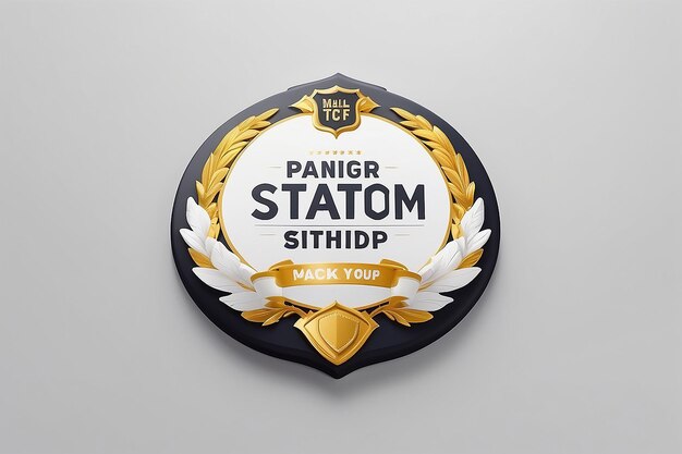 Photo badge design mockup