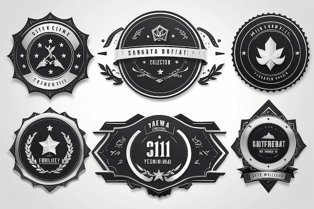 Badge Templates Collection Premium kwaliteit Insignia ontwerpen