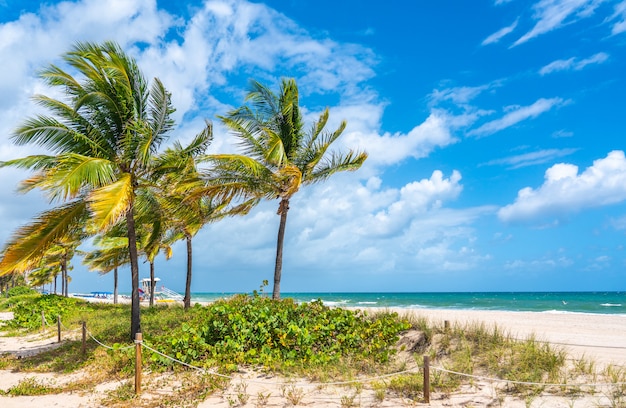 Badmeesterpost op het strand in Fort Lauderdale, Florida de VS