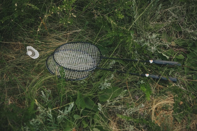 badminton in the field