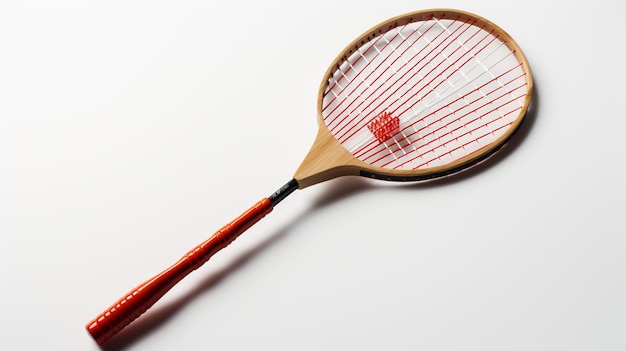 Badminton racket isolated on white background