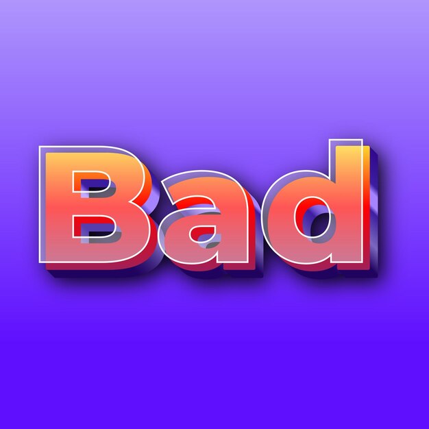 Badtext effect jpg gradient purple background card photo