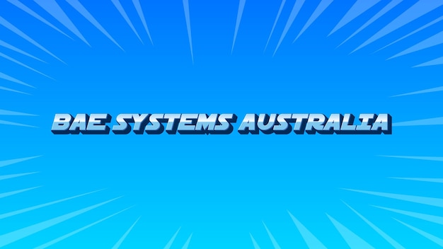 BAE Systems Australia 3D Синий текст