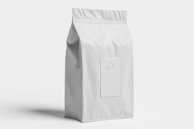 a bag of coffee on a white surface