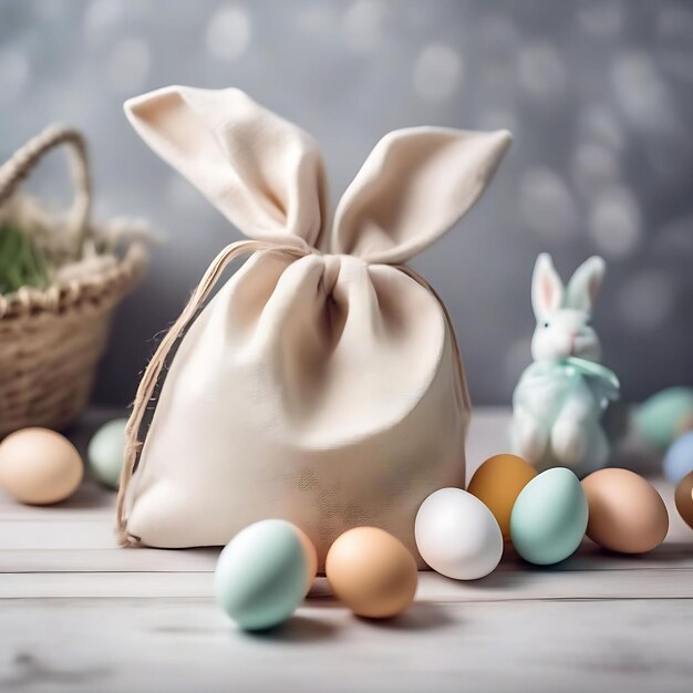 a bag of eggs with a bow on the top of it