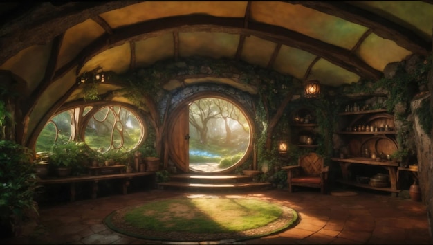 Bag End's interieurontwerp Een poort naar een tropisch paradijs met intense kleuren