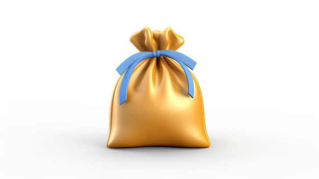 a bag of gold foil is shown on a white background.