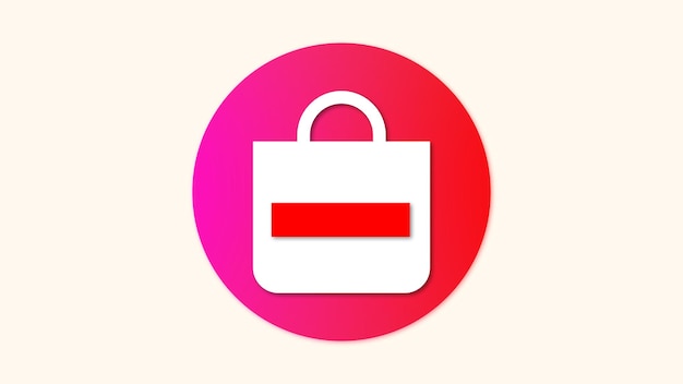 白い背景のバッグのアイコン
