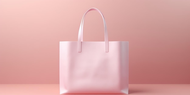 Bag mockup on a light background Place for text High quality photo Generative AI