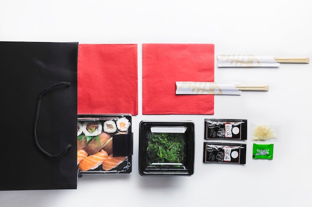 Photo bag near japanese food