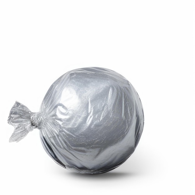 A bag of plastic wrapped in plastic is shown.