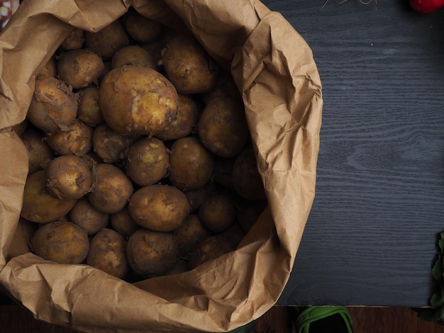 A bag of potatoes from the farm