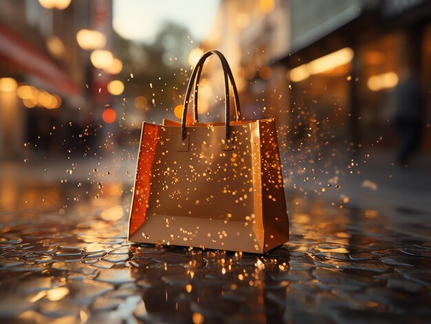 a bag on the street