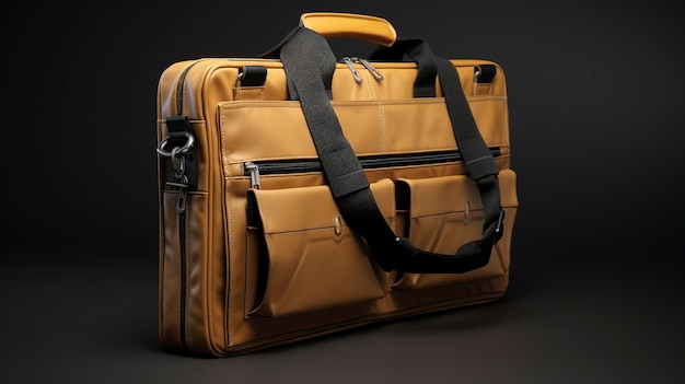 "여행"이라는 글이 새겨진 줄이 있는 가방.
