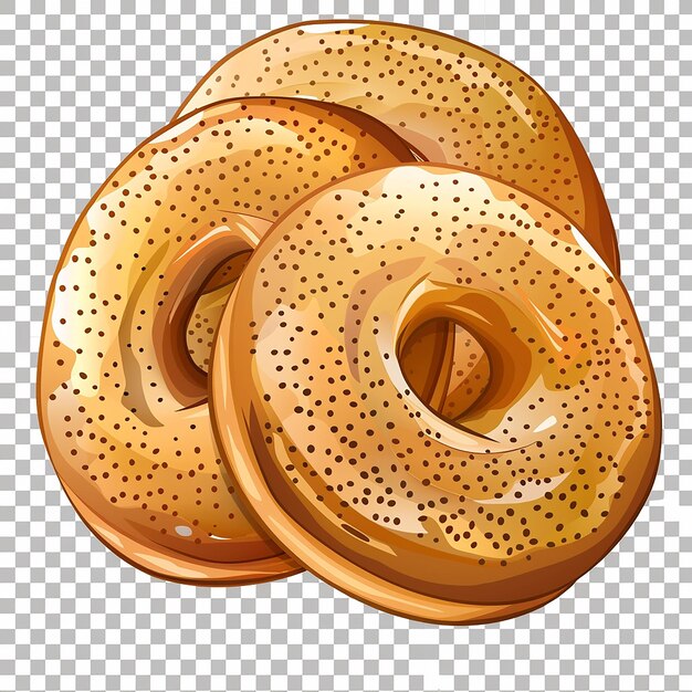 Foto bagel isolato su uno sfondo trasparente