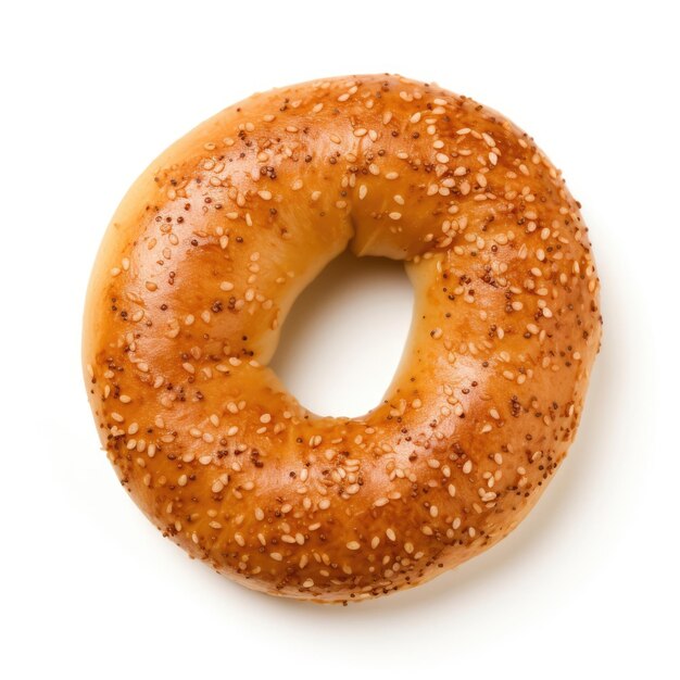 Bagel isolated on white generative AI