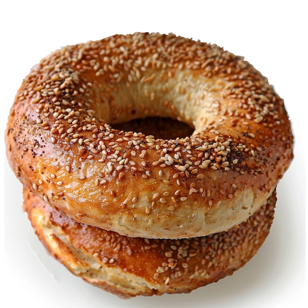 Photo bagel isolated on white