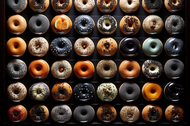 Foto bagels brilliance visuele verhalen van een klassieke best bagels beeld