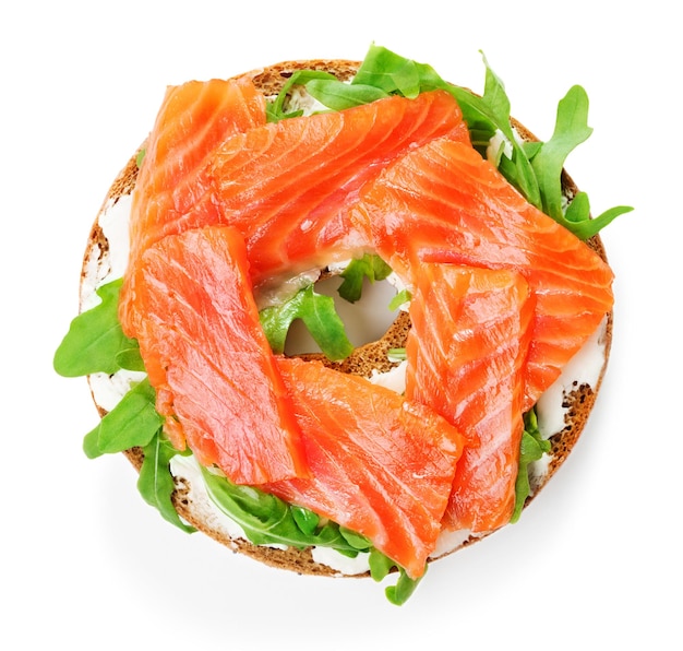 Bagelsandwich met zalm