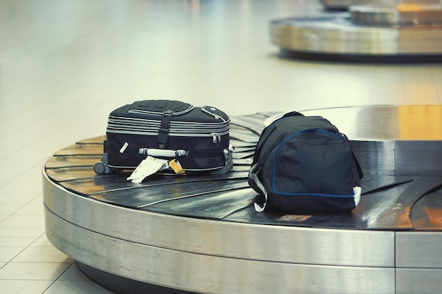 Baggage claim Abstract luggage line