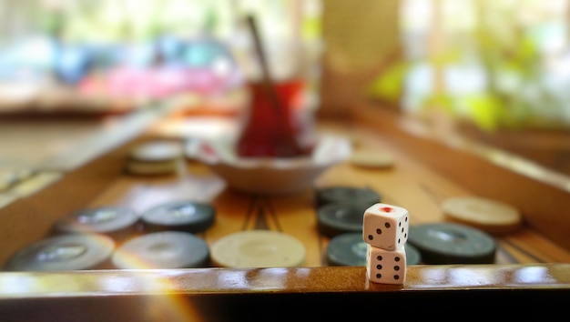 Bagkgammon Game and Dice