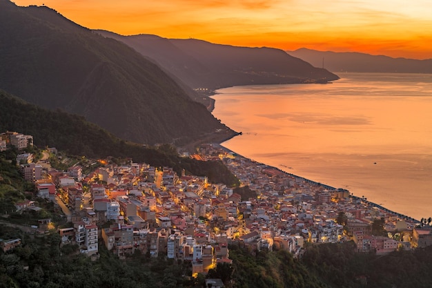 Photo bagnara calabra italy cityscape overlooking the tyrrhenian sea