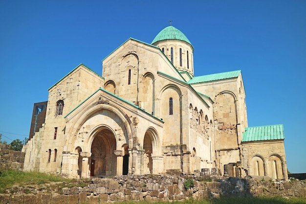 Bagrati cathedral located on the ukimerioni hill in kutaisi city georgia