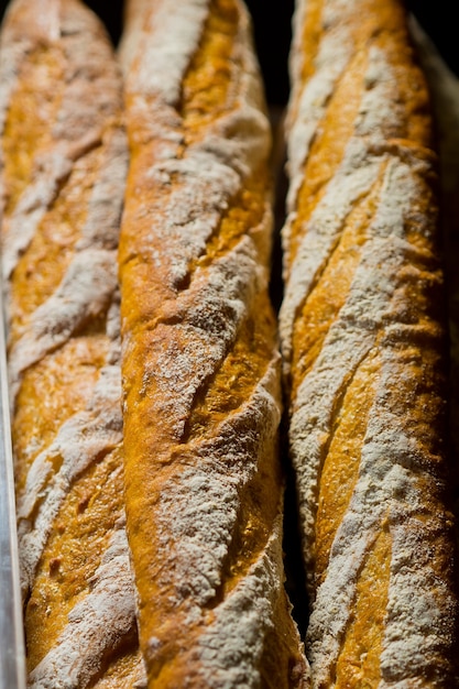 Baguette bread. food