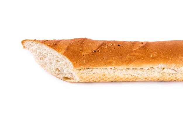 Baguette isolated on white background