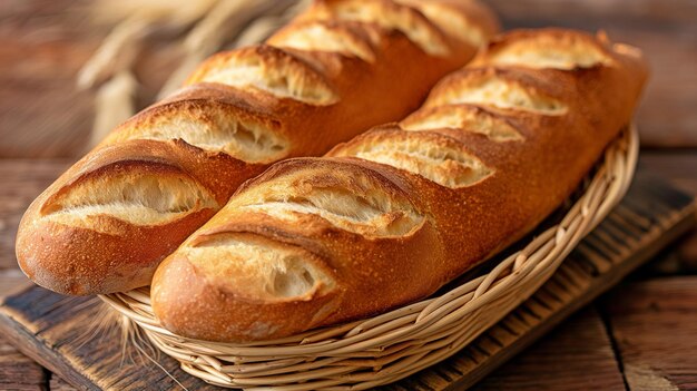 baguette slices in a basket