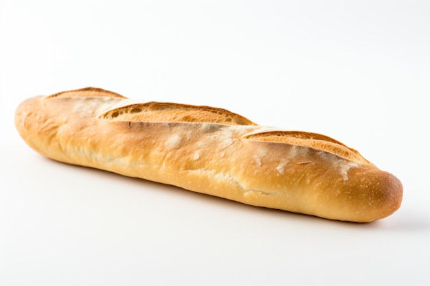 A baguette with a white background