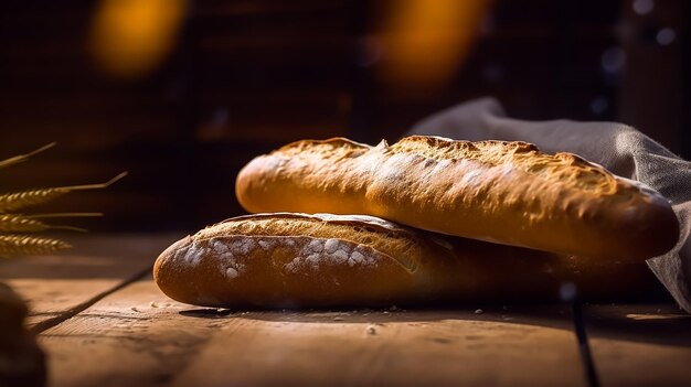 Baguettes on a table in a restaurant