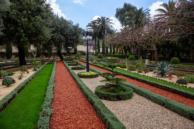 Bahai Gardens during a cloudy day