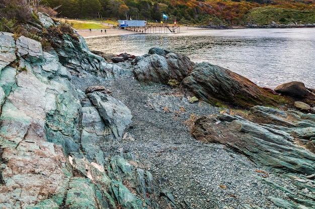 Bahia ensenada zaratiegui tierra del fuego nationaal park Patagonië Argentinië