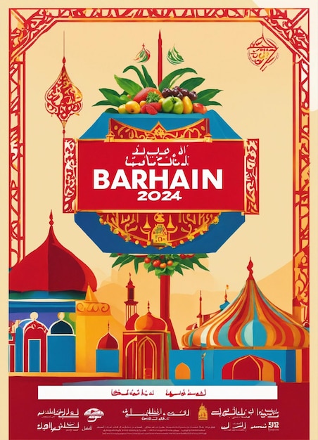 Bahrain 2024 food festival logo arabian tent Themed logo