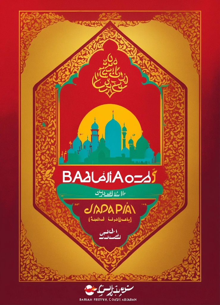 Premium Photo | Bahrain 2024 food festival logo arabian tent Themed logo