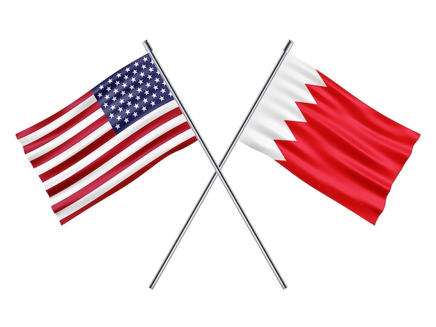 Bahrain Flag 3d Illustration