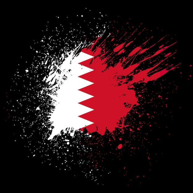 bahrain flag on Blood splatter