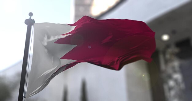 Bahrain national flag country waving flag Politics and news illustration