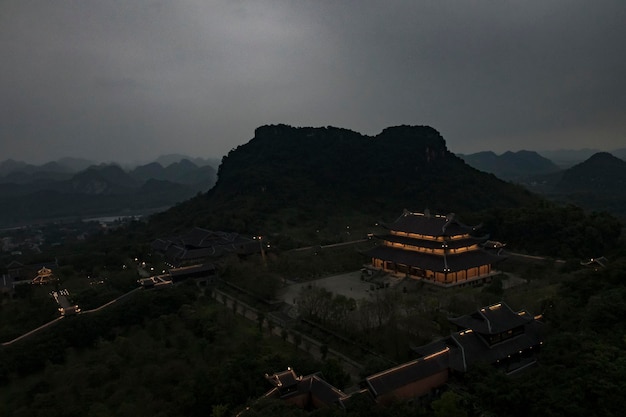 Bai Dinh Pagoda seen from the air